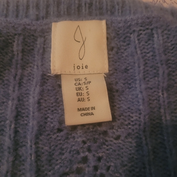 Joie Baby Blue V Neck Sweater S - Picture 7 of 7
